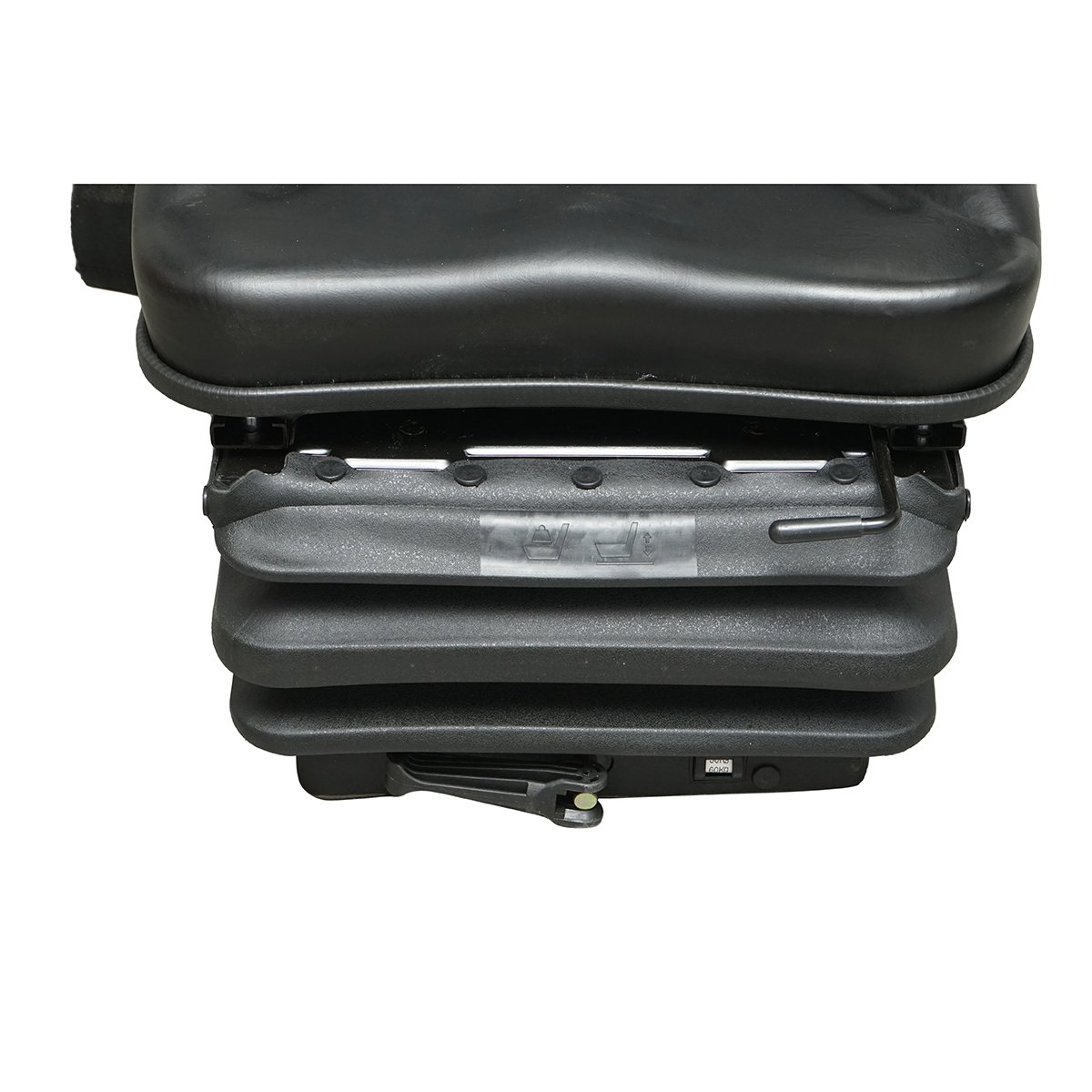 Scaun universal reglabil pe greutate 50-130Kg, cotiere si spatar rabatabil 50-90° pentru tractor, utilaje agricole, industriale, stivuitor